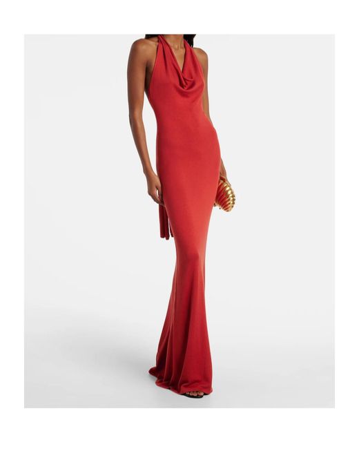 AYA MUSE Red Scarf Dress