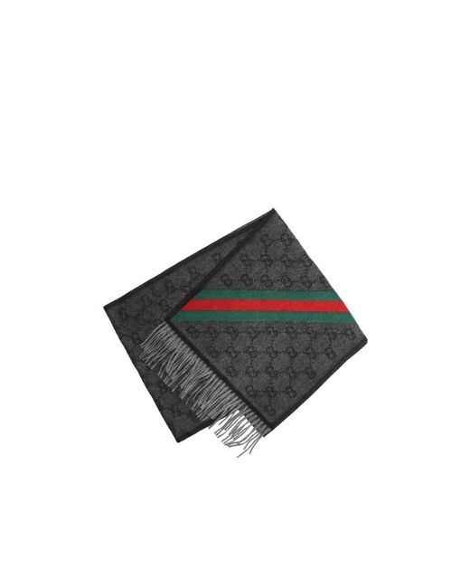Gucci Multicolor Wool Tassel Scarf for men