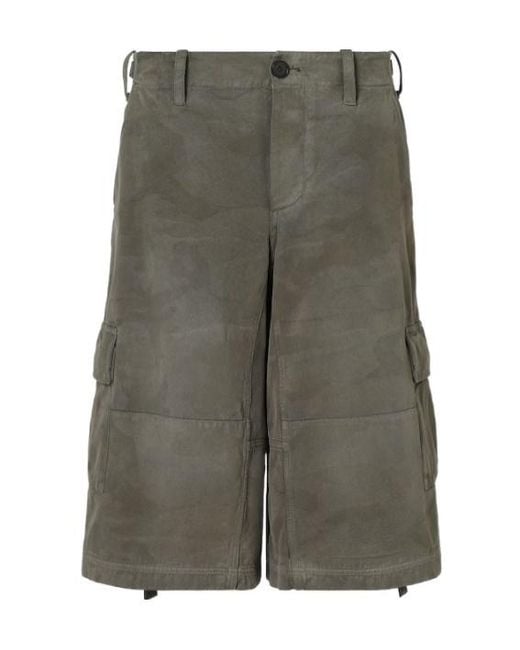 Fendi Gray Cotton Shorts