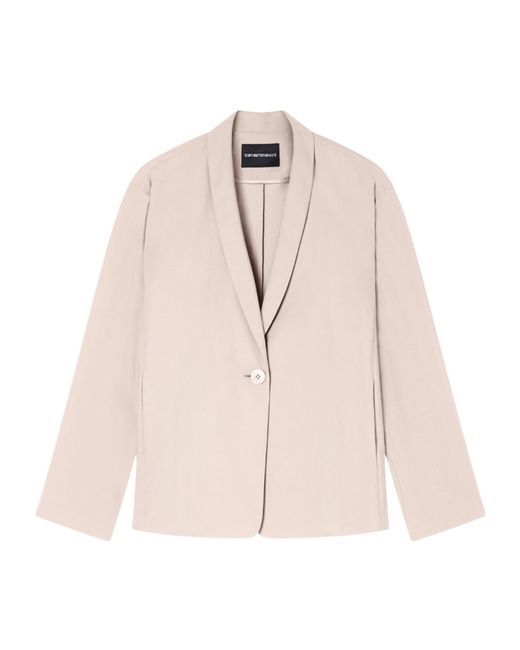 Emporio Armani Natural Long-Sleeved Suit Jacket