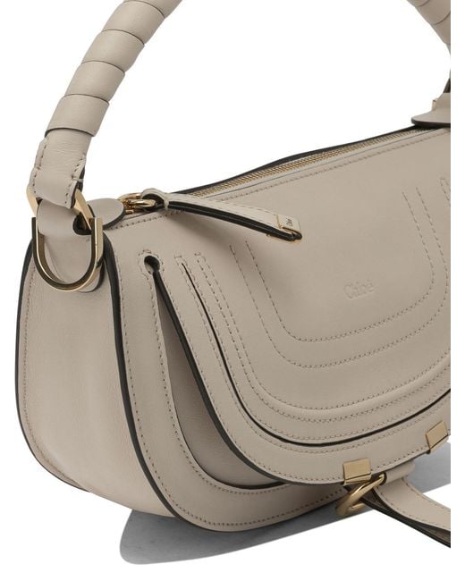 Chloé White Chloé Marcie Mini Saddle Shoulder Bag