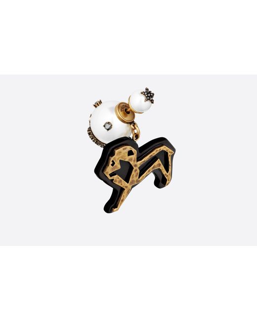 Dior White Lion Tribales Earrings