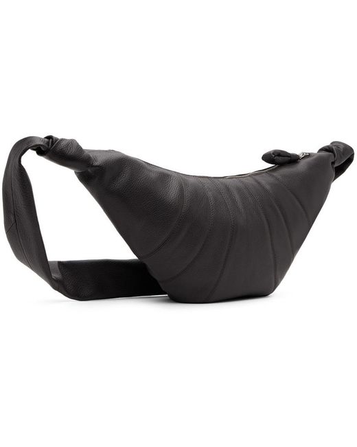 Lemaire Black Medium Croissant Crossbody Bag for men