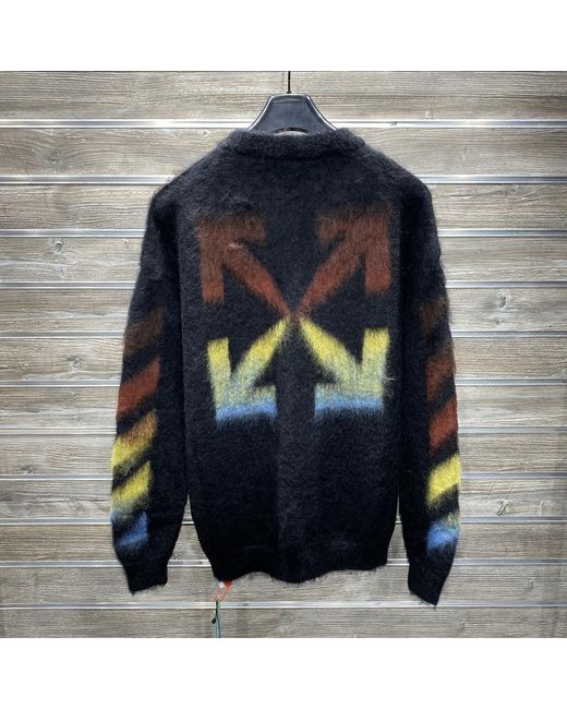 Off-White c/o Virgil Abloh Black Diagonal Arrows Knitted Jumper for men