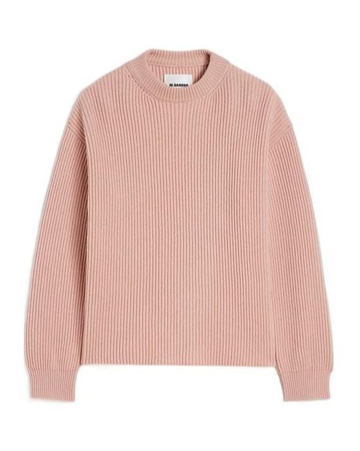 Jil Sander Pink Midweight Crew-Neck Jumper