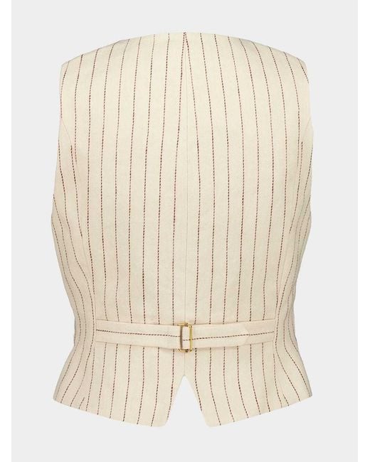 Zimmermann Natural Pinstripe Button Vest
