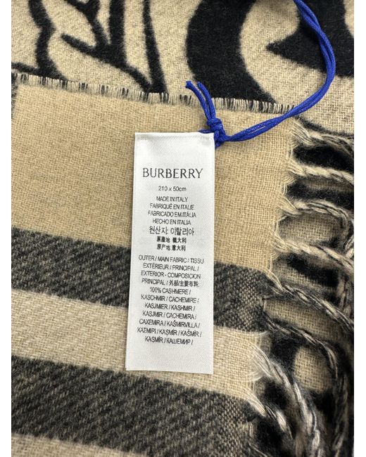 Burberry Green Wide Reversible Stormy Knight Scarf for men