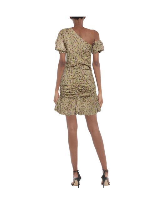 Isabel Marant Natural Fitted Printed Dress