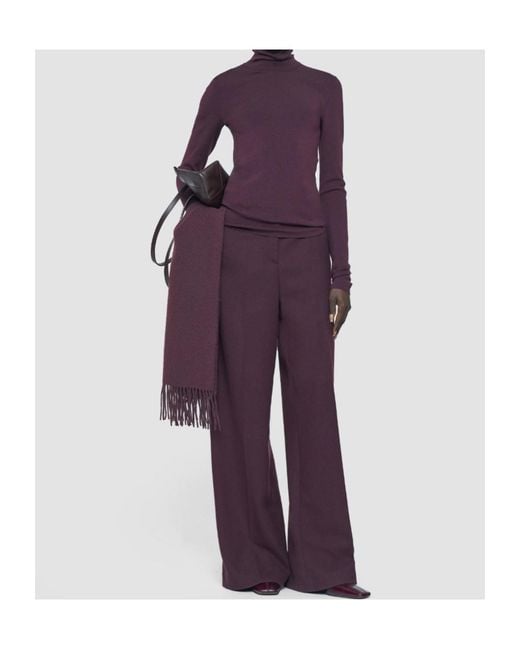 Joseph Purple Turtleneck Long-Sleeve Sweater