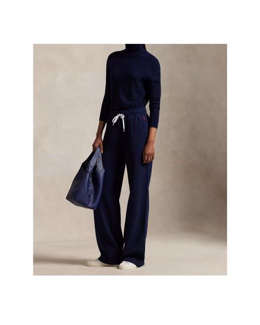 Polo Ralph Lauren Blue Wide Open Hem Fleece Joggers