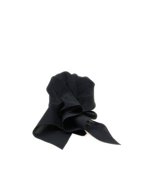 Balenciaga Black Draped Detail Baseball Cap