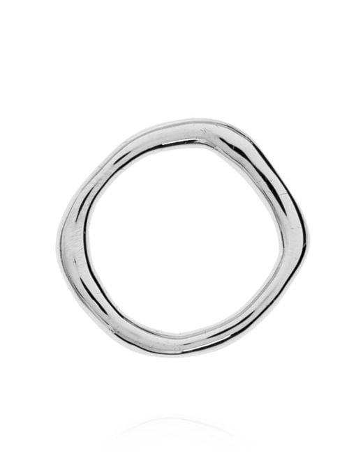 Dries Van Noten White Double-Band Ring