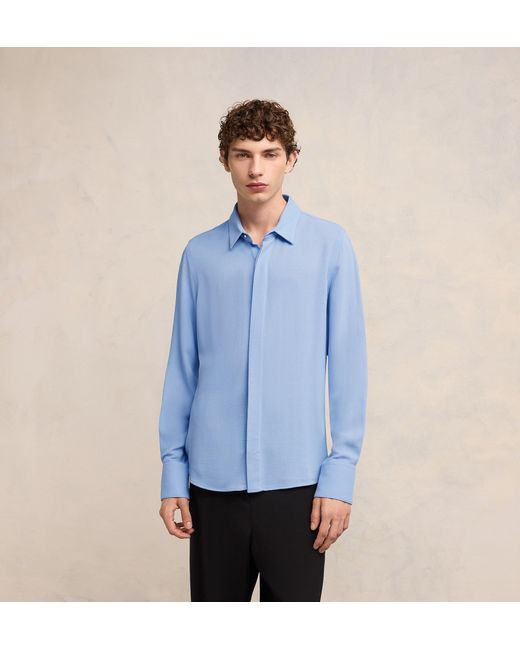 AMI Blue Ami Long Sleeved Button-Up Shirt for men