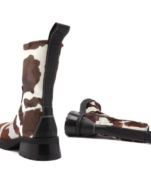Miista Brown Pull-On Ankle Boots