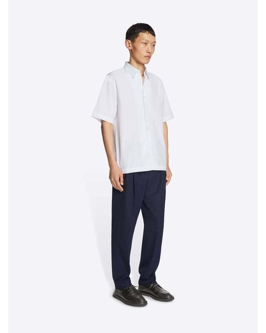Dries Van Noten White Short Sleeved Buttoned Shirt for men