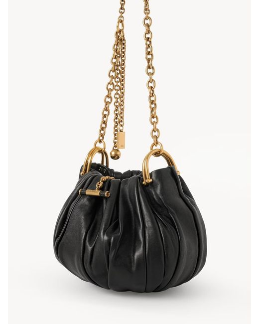 Chloé White Chloé Plissé Chain Pleated Shoulder Bag