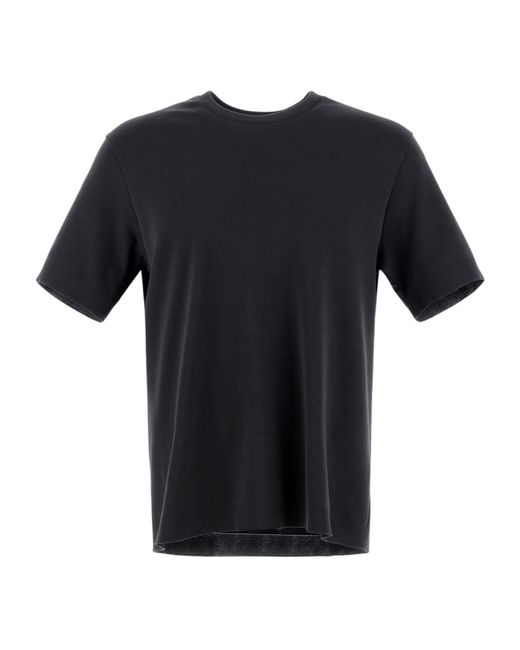 Herno Black Short-Sleeved Crewneck T-Shirt for men
