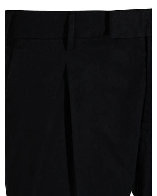 Pt Pantaloni Black Pt Torino Tapered Pleated Pants for men
