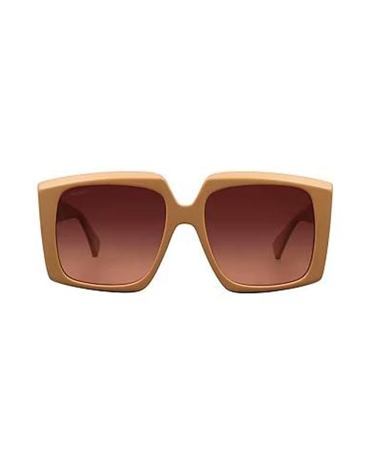 Max Mara Brown Simple Square Sunglasses