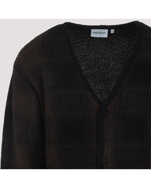 Carhartt Black Long-Sleeved Knitted Cardigan for men