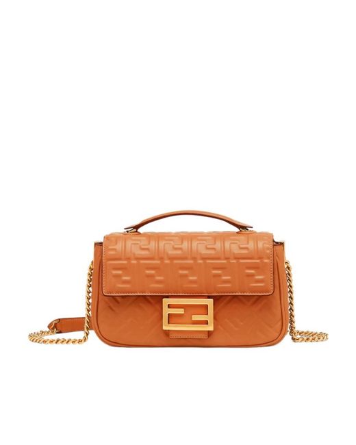 Fendi Orange Nappa Leather Bag