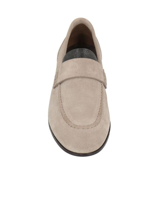 Brunello Cucinelli Brown Minimalist Loafers