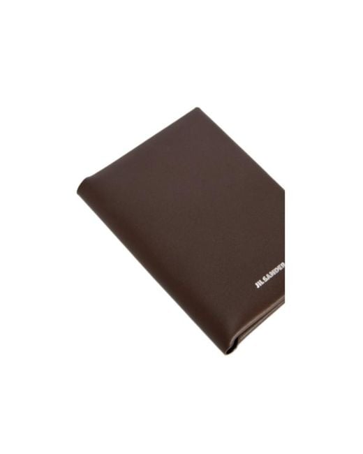Jil Sander Brown Folded Passport Holder for men