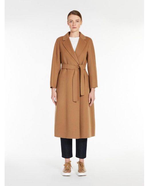 Max Mara Natural Long Wool Overcoat