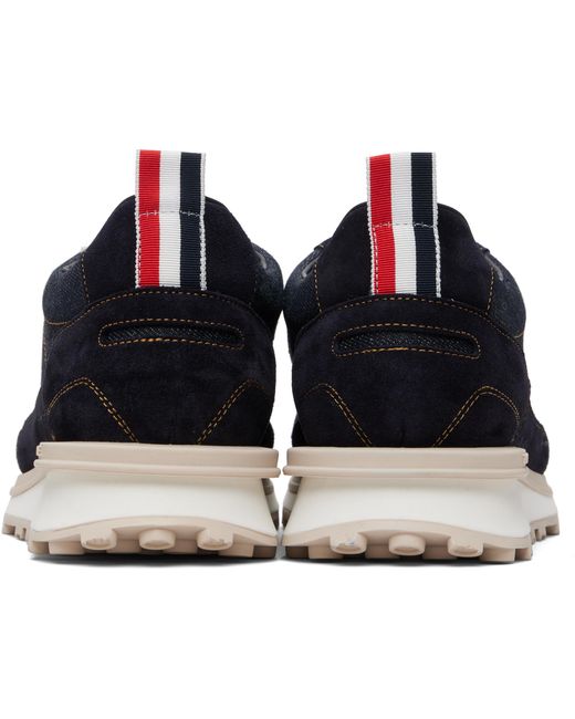 Thom Browne Blue Lace-Up Sneakers for men