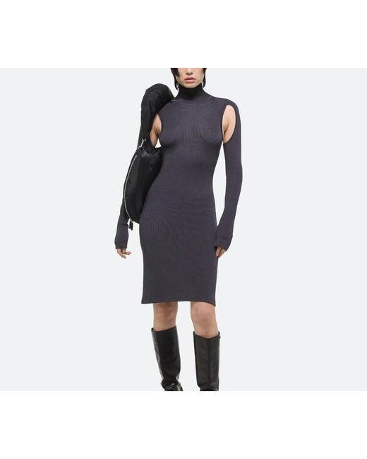 Helmut Lang Blue High-Necked Dress
