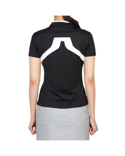 J.Lindeberg Black Short-Sleeved Polo Shirt