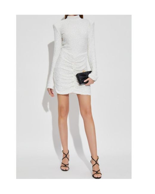 ROTATE BIRGER CHRISTENSEN White Long-Sleeved Mini Dress