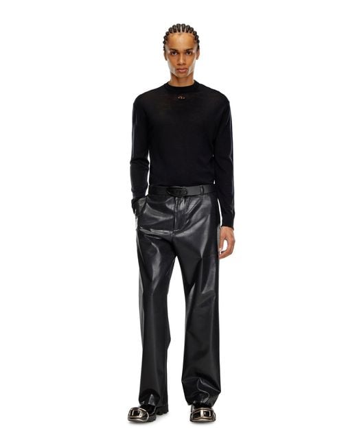 DIESEL Black K-Garth Oval D Logo Knitted Jumper for men