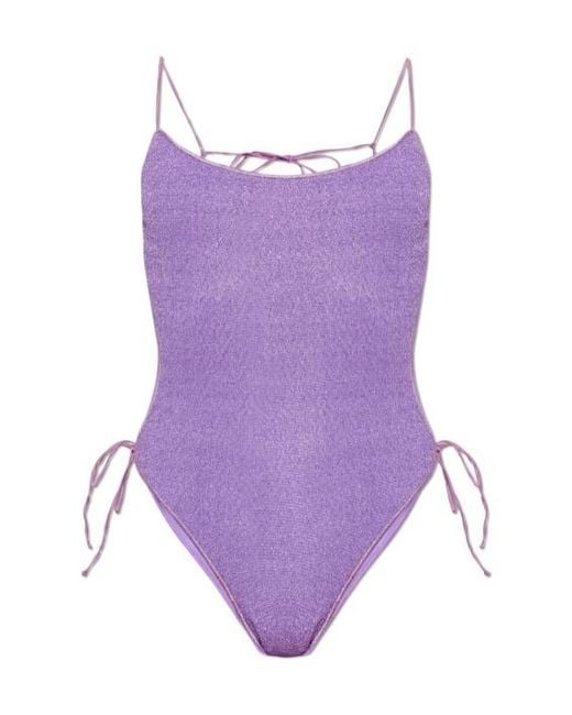 Oseree Purple Tie-Side Bikini