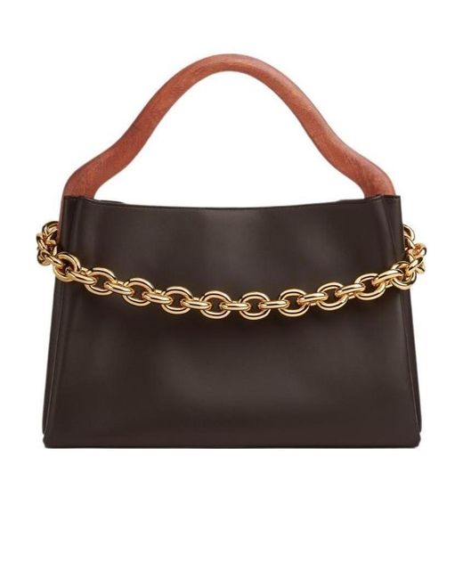 Bottega Veneta Brown Chain-Link Detail Tote Bag