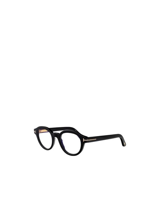 Tom Ford White Eyewear Round Frame Glasses for men