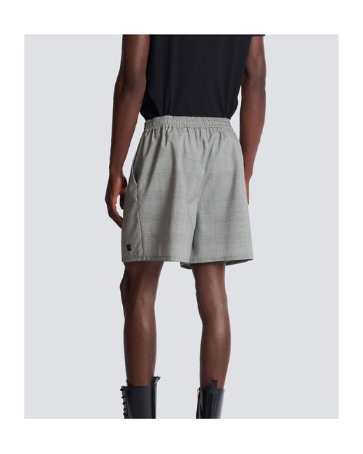 Balmain Gray Relaxed Shorts for men