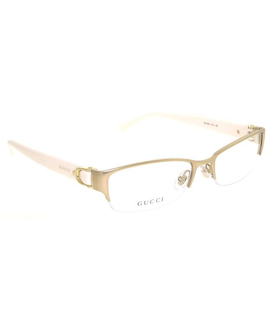 Gucci White Logo Detail Flat Lens
