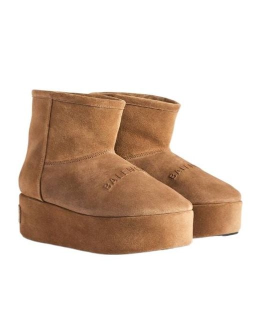 Balenciaga Brown Alaska Platform Boots