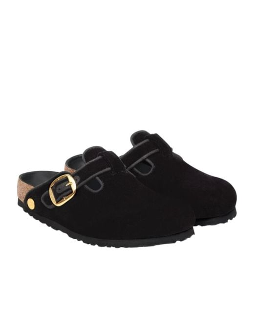 Birkenstock Black Boston Big Buckle Sandals