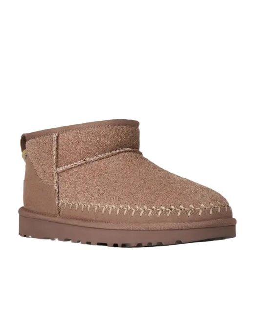 Ugg Brown Classic Ultra Mini Biarritz Snow Boots