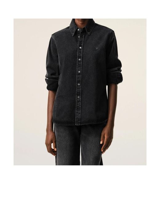 AMI Black Ami Ami De Coeur Denim Shirt for men