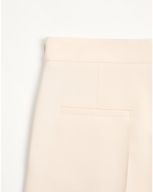 Valentino Natural Crease Detailed Straight-Leg Pants