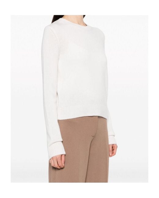 Lisa Yang White Mable Sweater Knitwear
