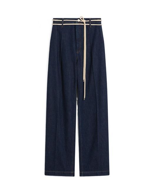 Sportmax Blue Nembi Pleat Detailed Jeans