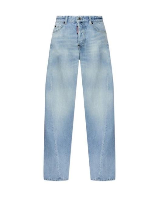 DSquared² Blue Loose Twisted Jeans