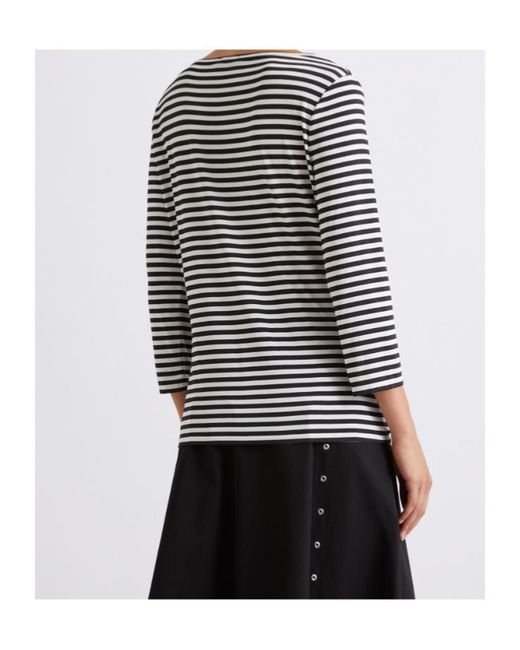 Marella Black Striped Jersey T-Shirt