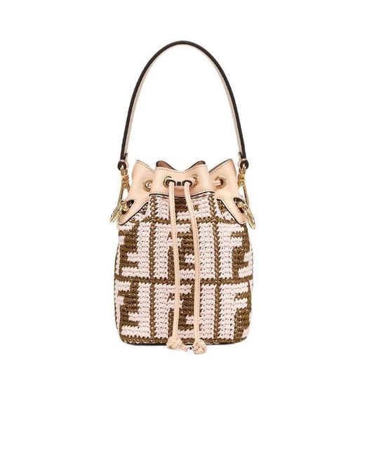 Fendi White Small Mon Tresor Bucket Bag