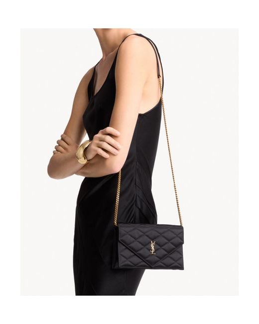 Saint Laurent White Paris Chain Shoulder Bag