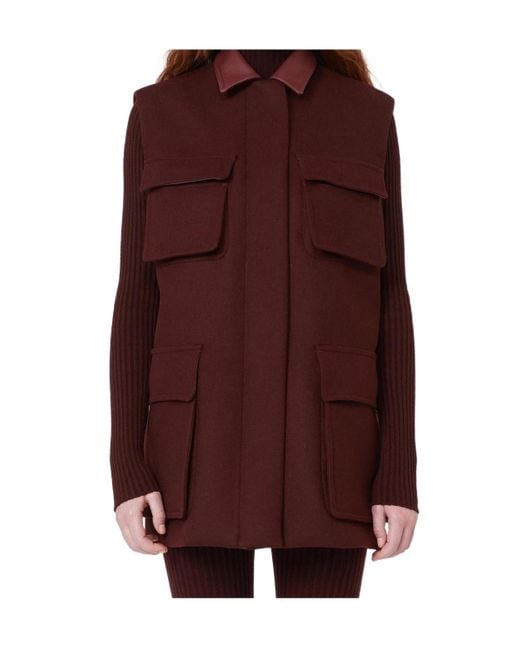 Max Mara Purple Pocket-Detailed Gilet